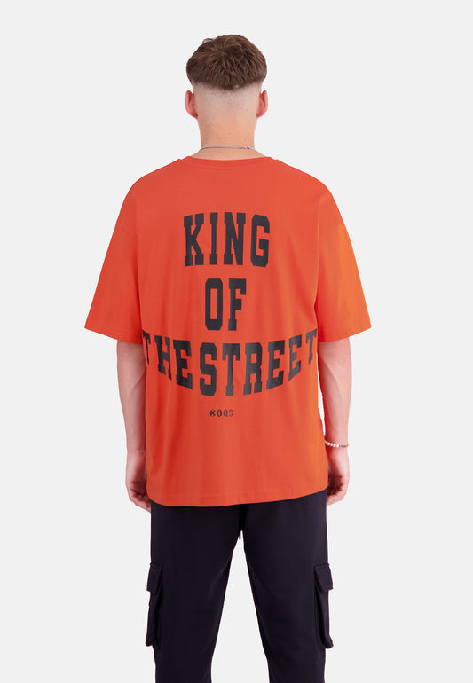 King of the street Back Print T-Shirt
