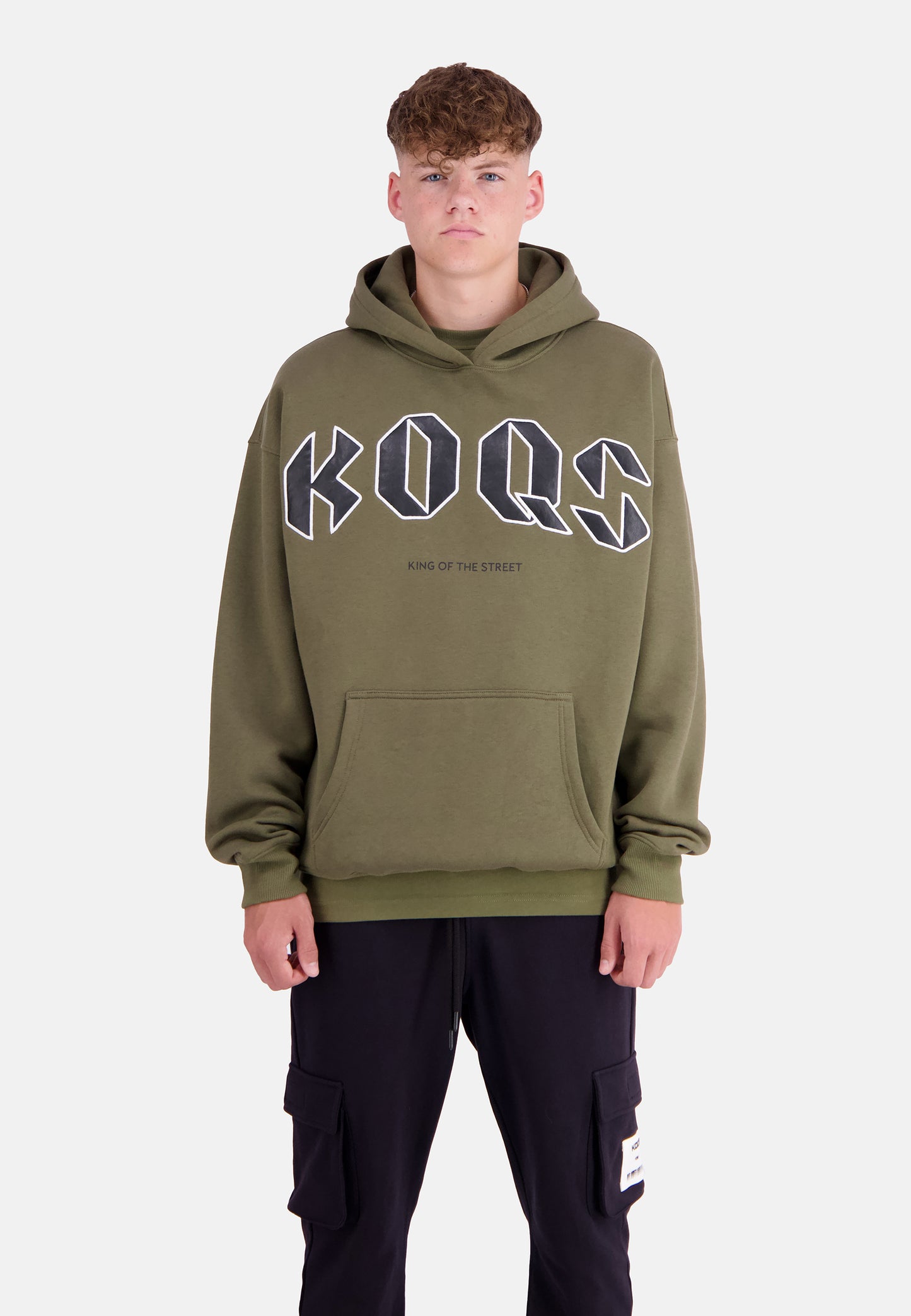 King of the street PU patch Hoodie